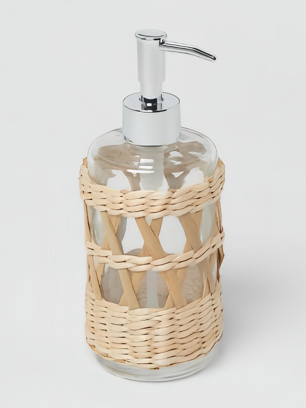 2 Woven and Glass Soap Pump